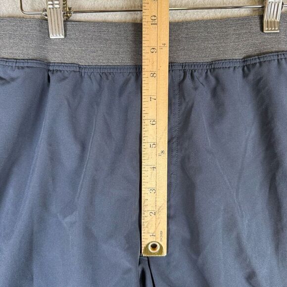 Prana Mens Size Medium Pull On Shorts Navy Blue Elastic Waistband Back Pocket - Picture 5 of 10